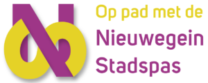 logo nieuwegein stadspas paars geel incl op pad
